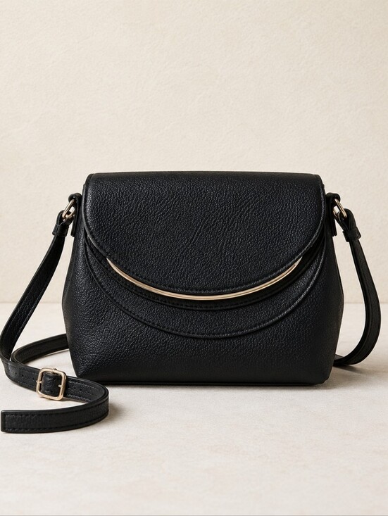 LC Lauren Conrad Handbags - Lauren Conrad LC Black Pebbled Crossbody Purse Classic Every Day Bag